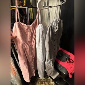 Abercrombie and Fitch size MEDIUM deep front pockets mini dresses set of three!